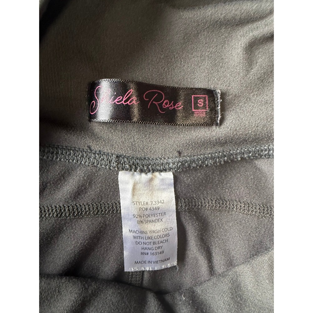 Siela Rose Charcoal Gray High Waisted Athletic Leggings with Pockets Small - Picture 3 of 3